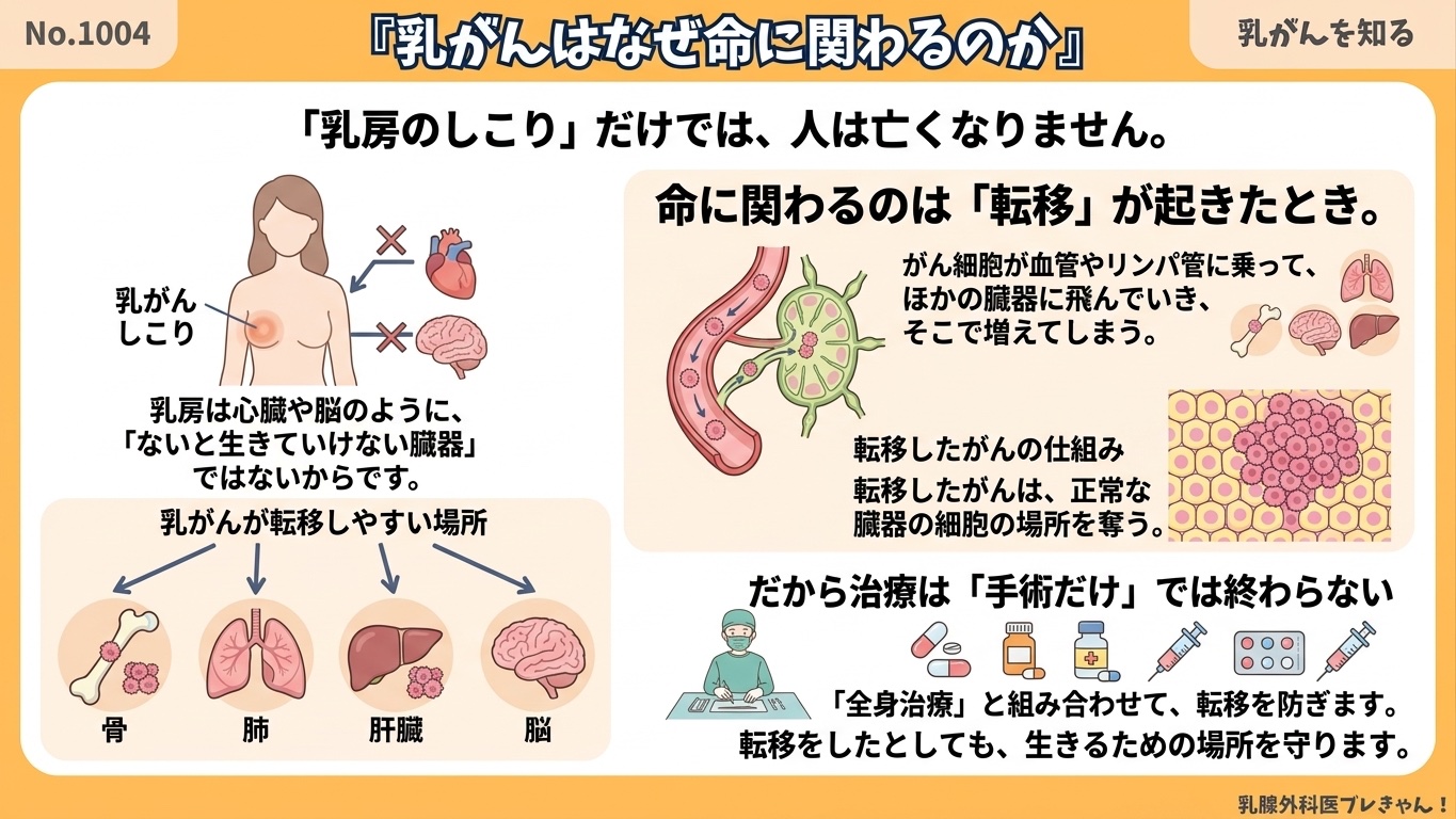 乳がんでなぜ命に関わるのか