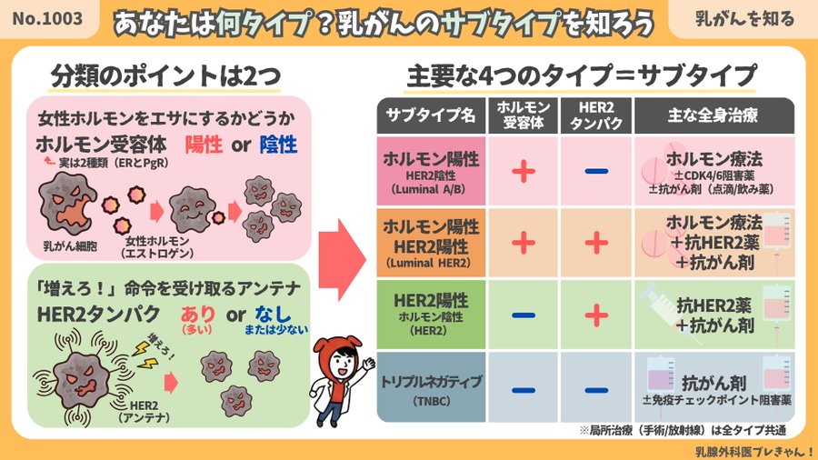 あなたは何タイプ？乳がんのサブタイプを知ろう