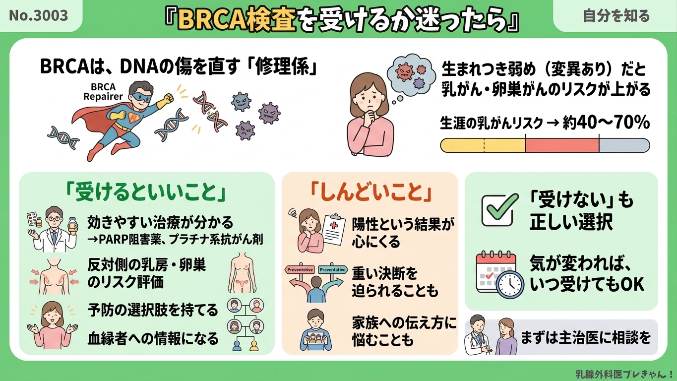遺伝性(BRCA)の検査を受けるか迷ったら